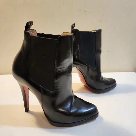 Christian Louboutin Bang Bang Eden ankle boots in black leather Size 37 - Picture 5 of 14